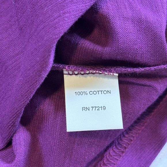 Joseph Abboud Purple Liquid Soft T-shirt Size L lightweight short sleeve casual - Picture 12 of 13